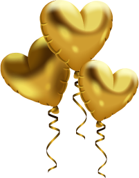 Balloons - Golden Hearts