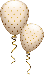 Balloons - Golden Dots