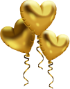 Balloons - Golden Hearts