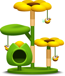 Flowers Cat Tower