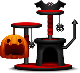 Halloween Cat Tower