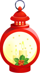 Round Red Winter Lamp