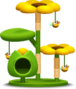 Flowers Cat Tower