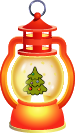 Round Orange Winter Lamp