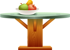 Rounded Fruits Table