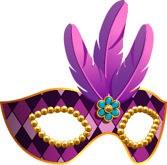 Pink Feathers Mask
