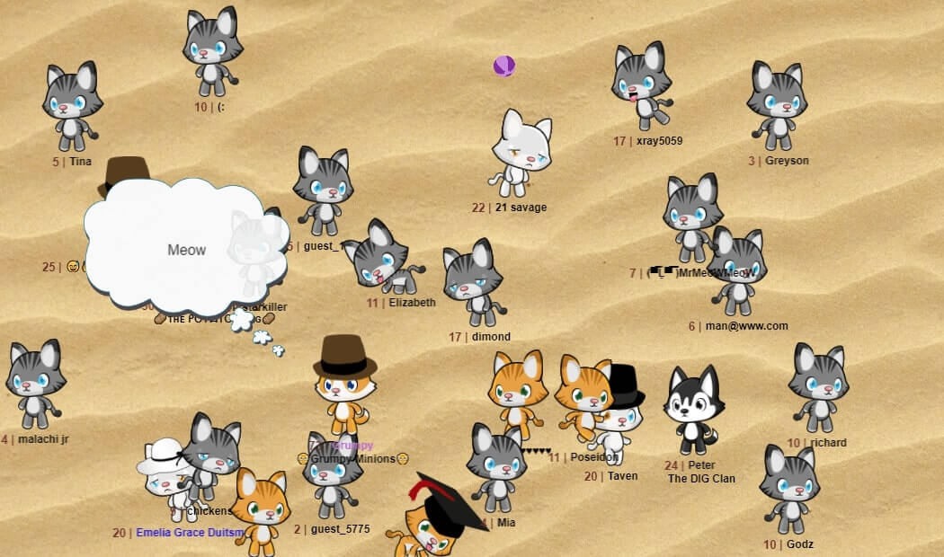 Virtual Cats Game And Community - Meow Playground