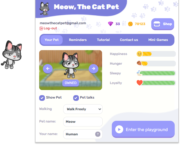 Meow, The Cat Pet